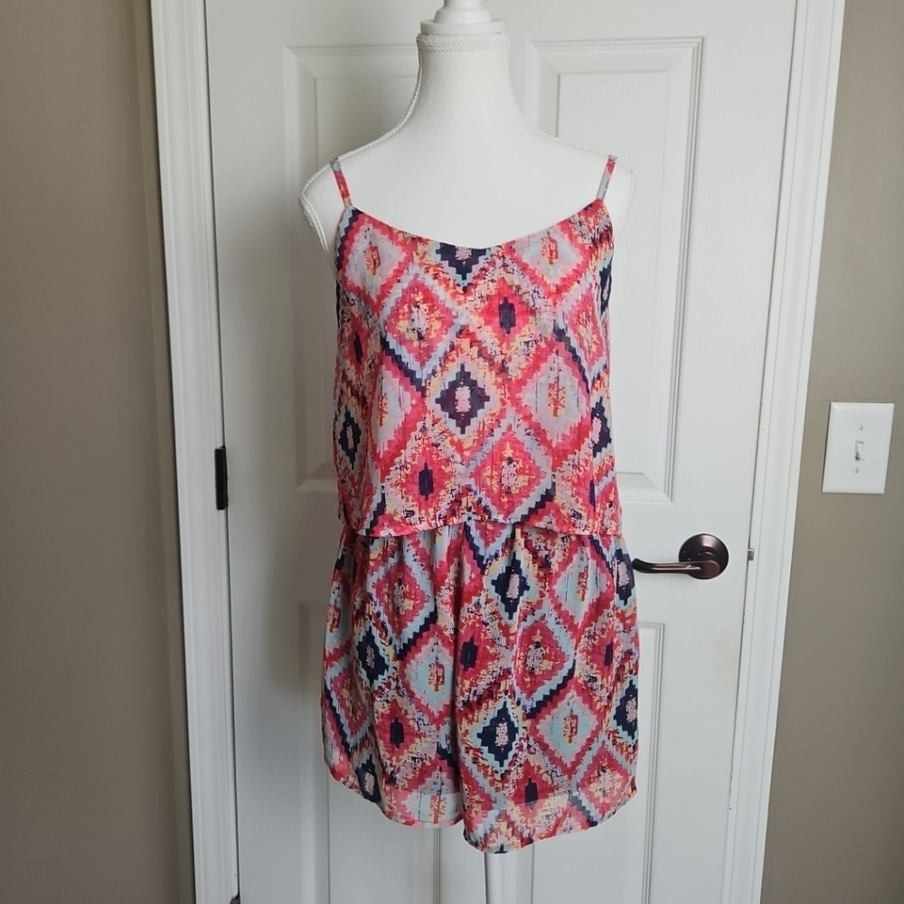 Women's Sleeveless Spaghetti Strap Lined Short Romper By Maurice's [Small]